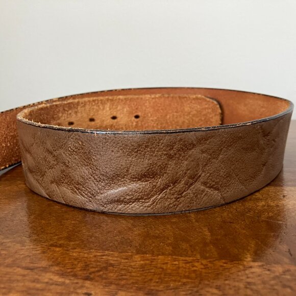 Montana SilverSmiths Cowboy/Cowgirl Initial Oval Silver Belt Buckle Leather Belt - Picture 4 of 14